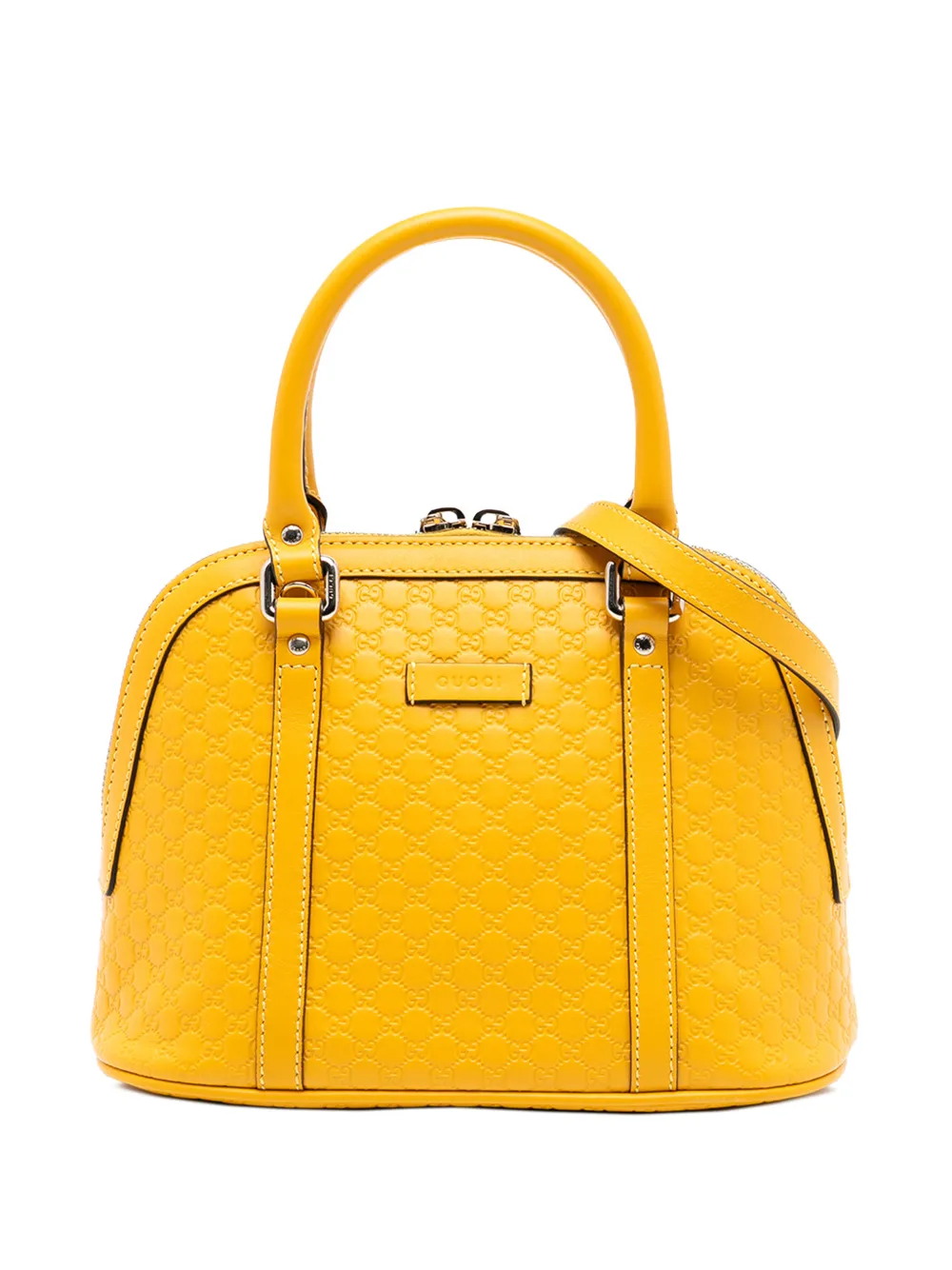 Gucci Pre-Owned 2016-2025 Mini Microguccissima Dome satchel - Giallo