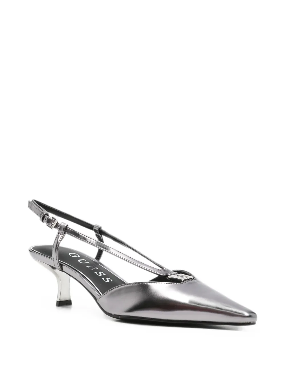 GUESS USA pointed-toe slingback pumps Zilver