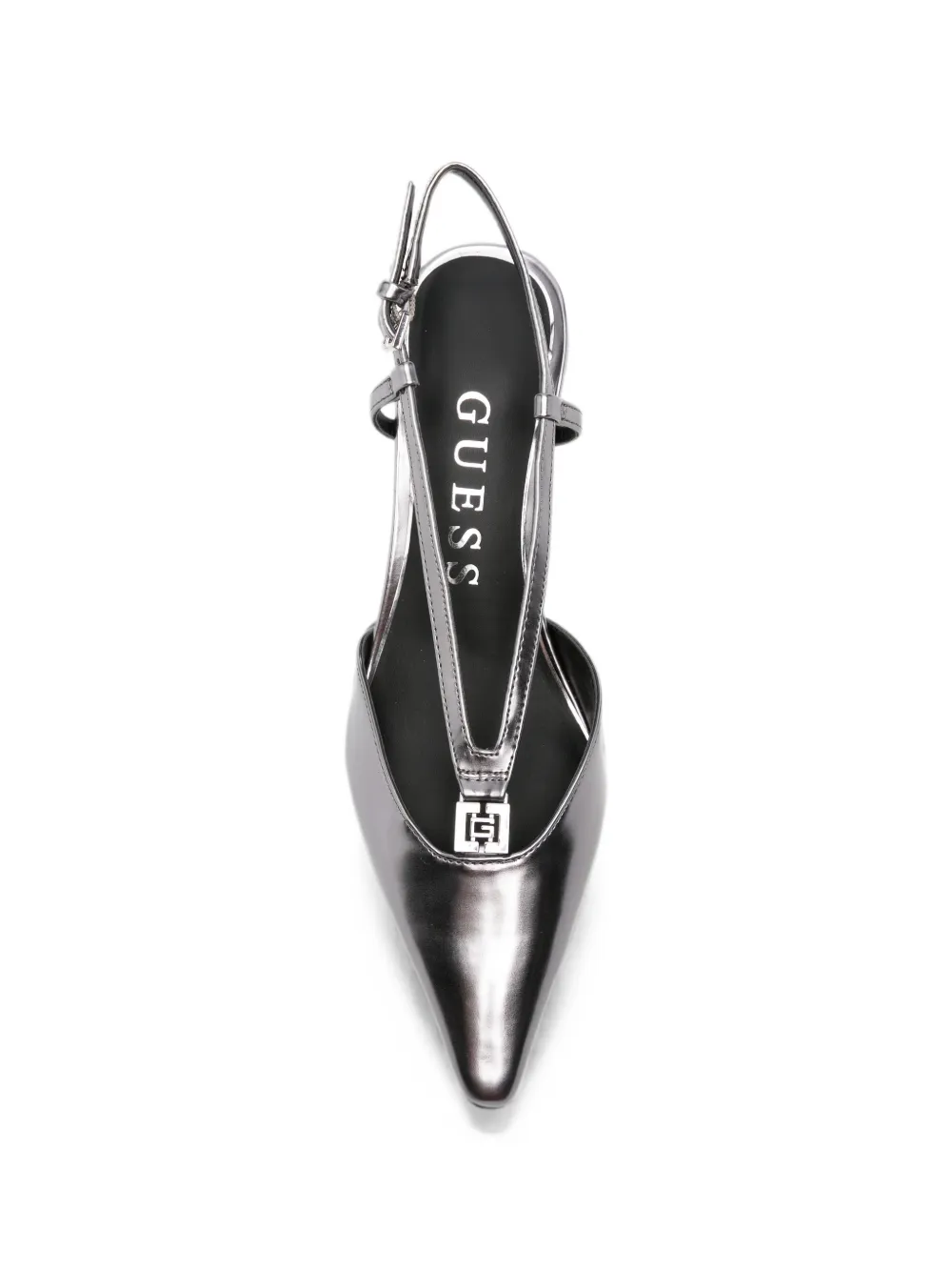 GUESS USA pointed-toe slingback pumps Zilver