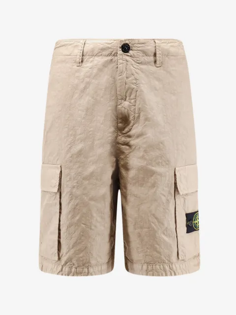 Stone Island short cargo à écusson à logo