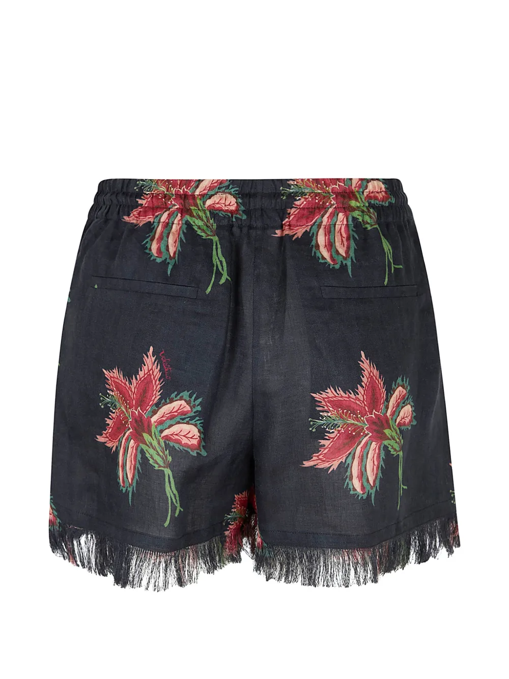 floral-pattern tassel-detail shorts