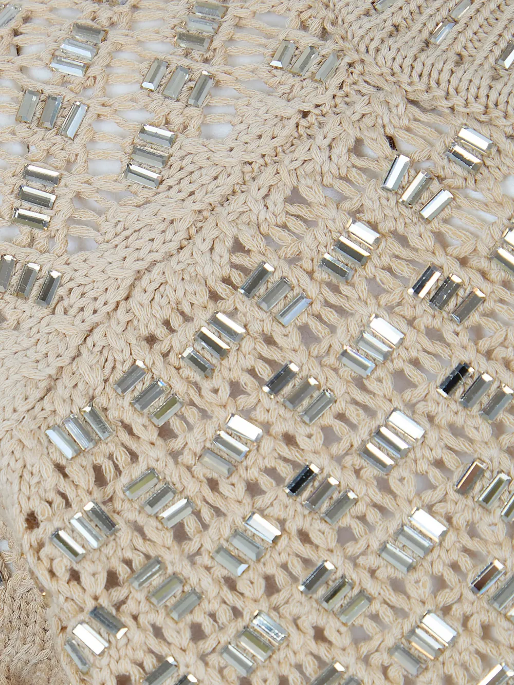 Embellished Open Knit Sweater