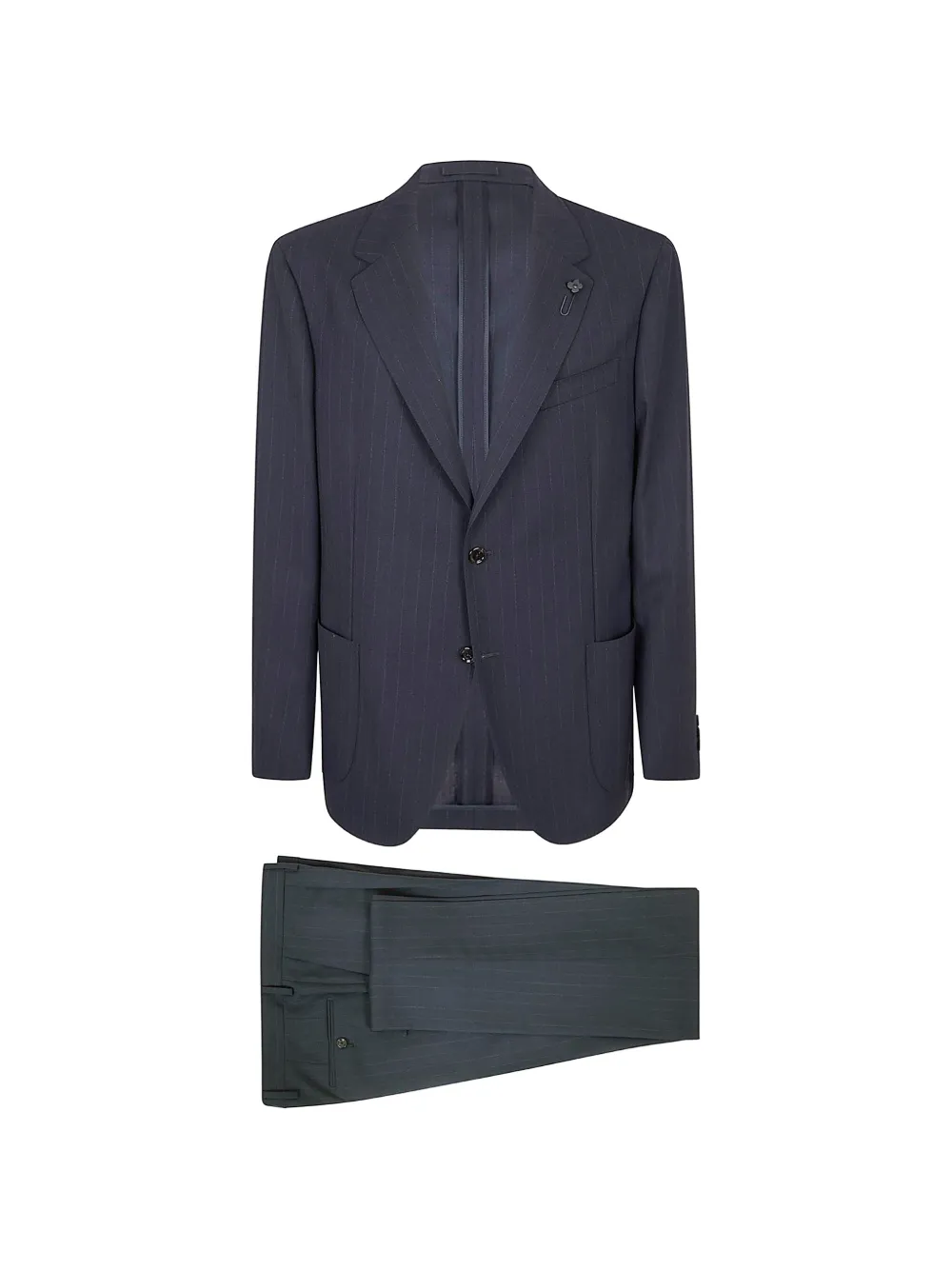 Lardini pinstriped single-breasted suit - Blu