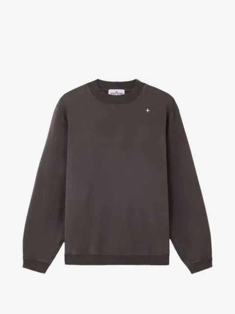 Stone Island crew-neck logo sweatshirt