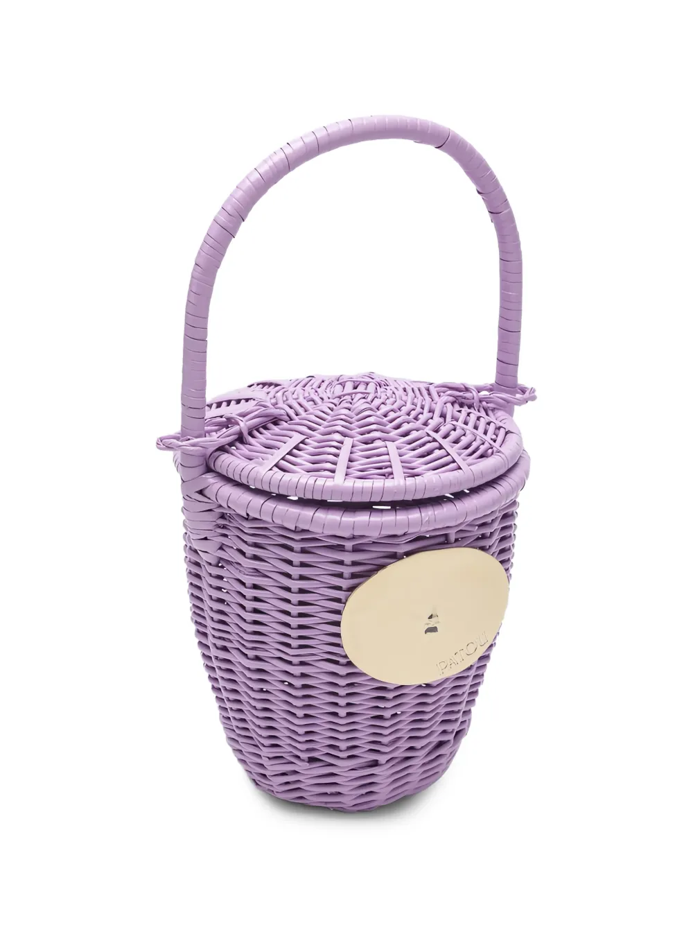 Patou Rieten bucket-tas Paars