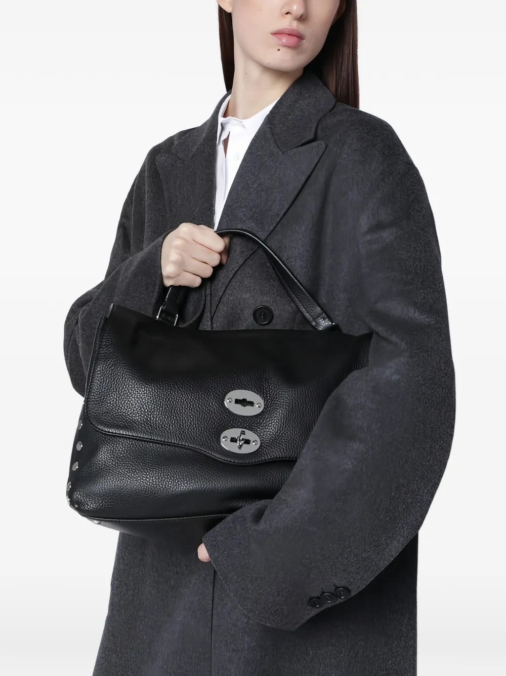 Zanellato Postina medium shopper Zwart