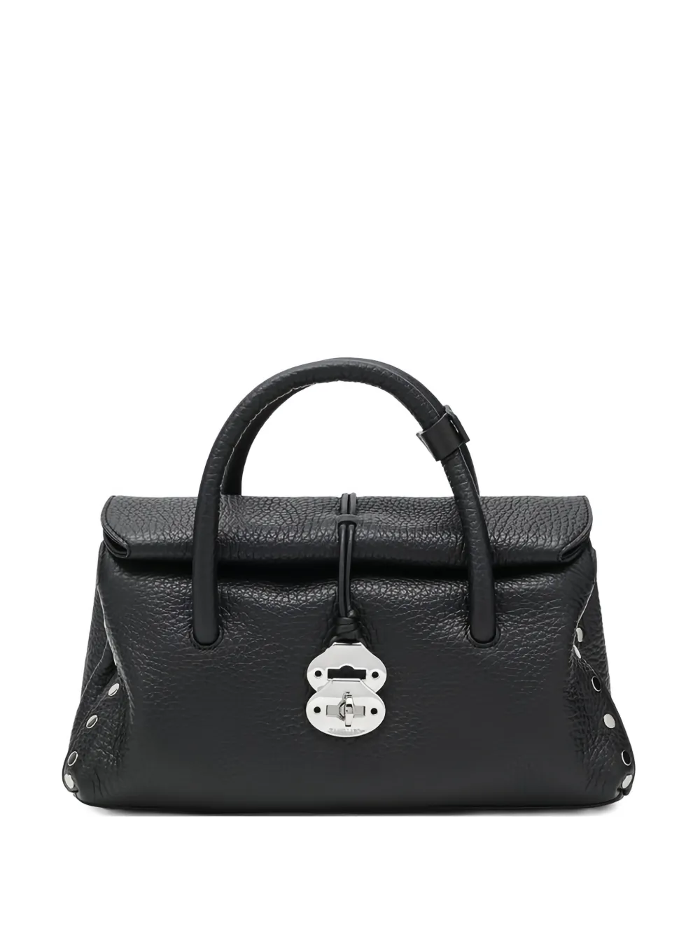 Zanellato top-handle stud tote bag - Nero