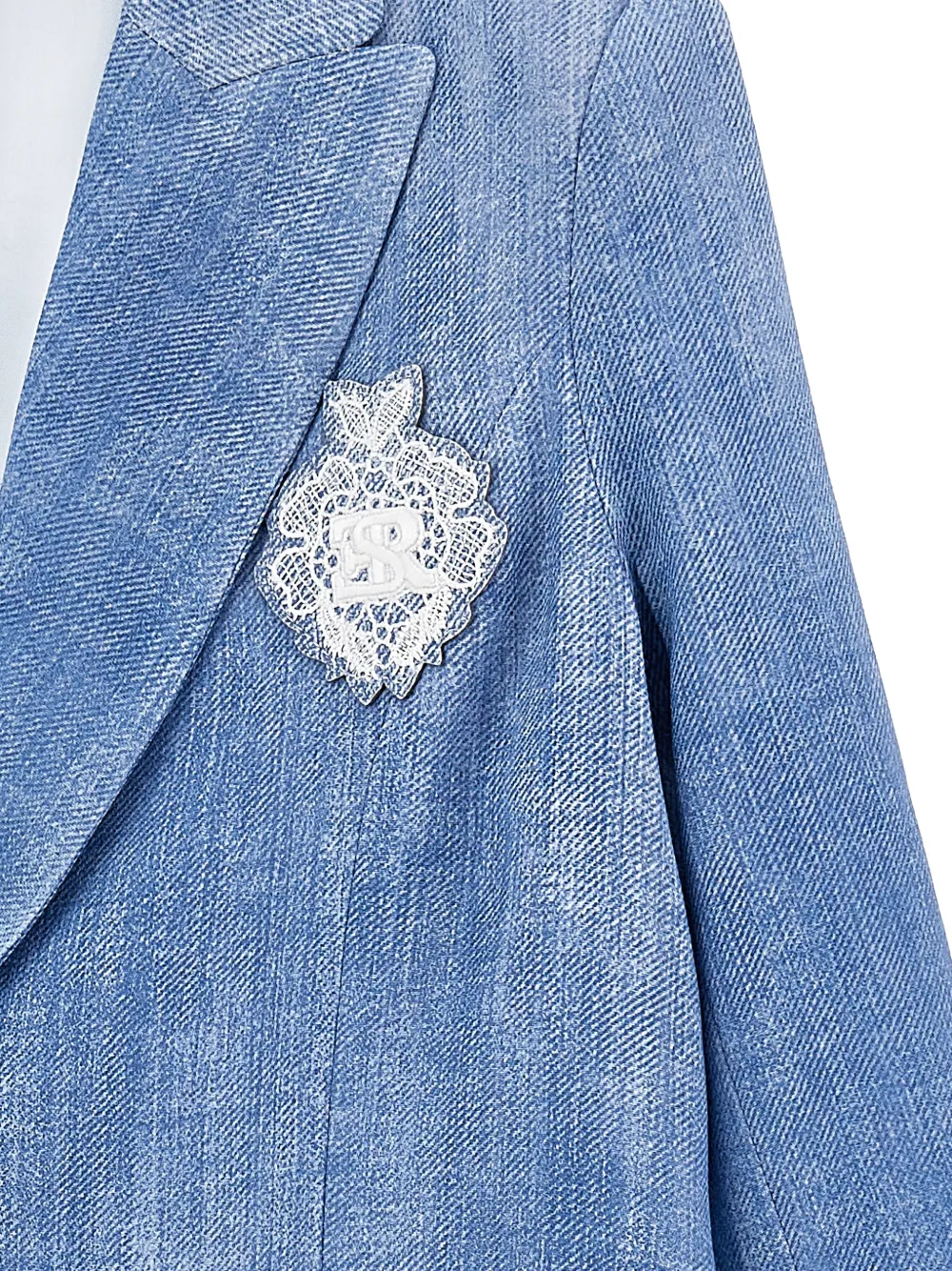  Ermanno Scervino Junior Embellished Buttoned Jacket - Blue 