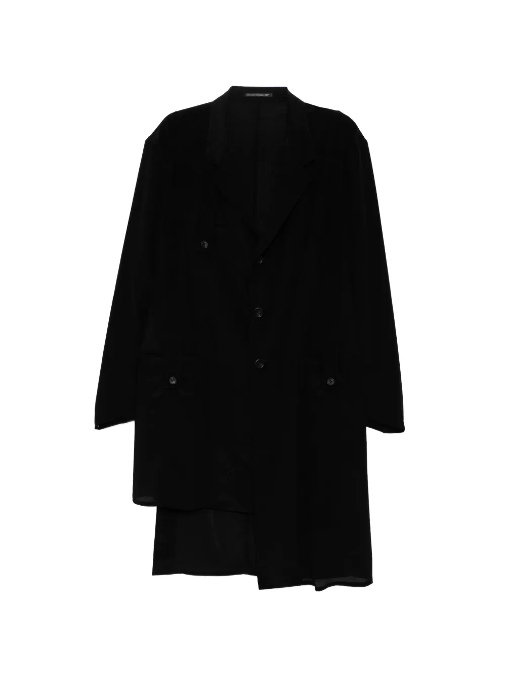 Yohji Yamamoto single-breasted coat - Black