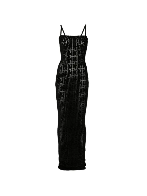 balmain maxi dress Balmain Halterneck Maxi Dress