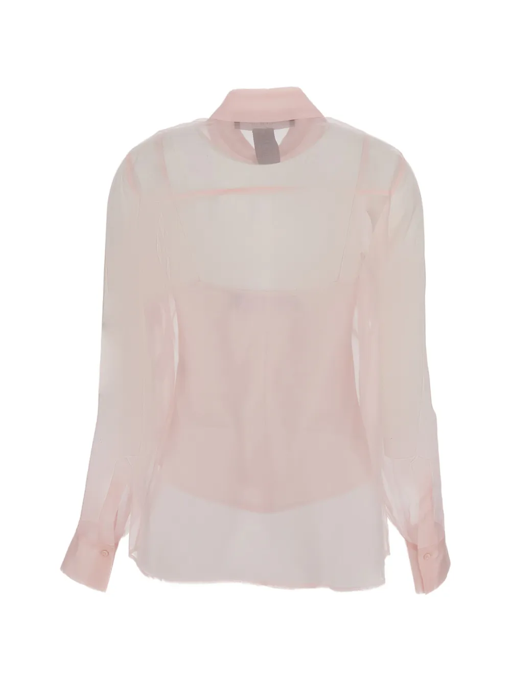 Federica Tosi Blouse met klepzak en lange mouwen Roze