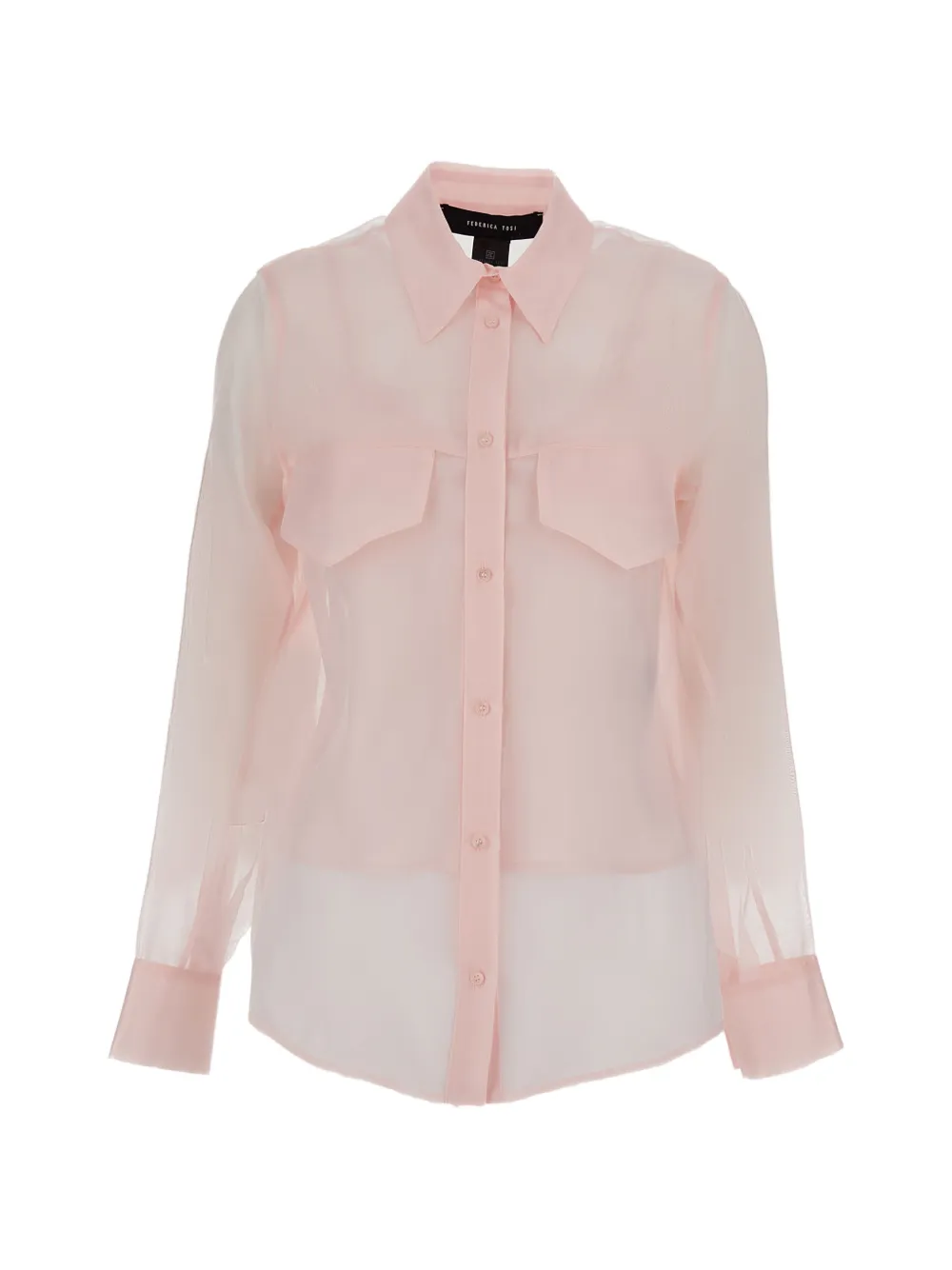 Federica Tosi long-sleeved flap-pocket shirt - Rosa
