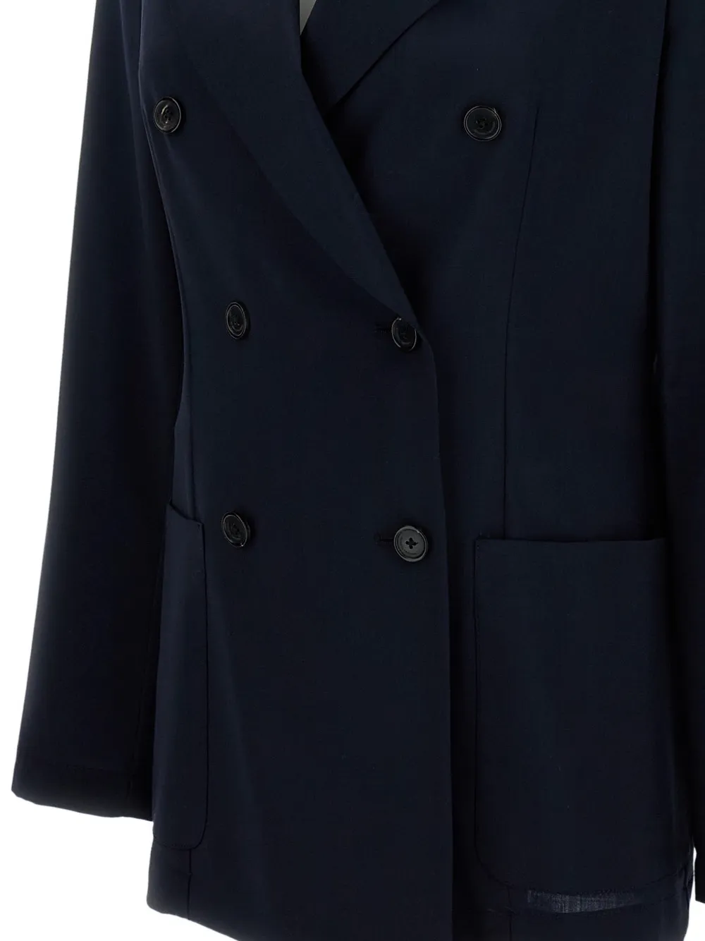  Barena Double-breasted Patch-pocket Blazer - Blue 