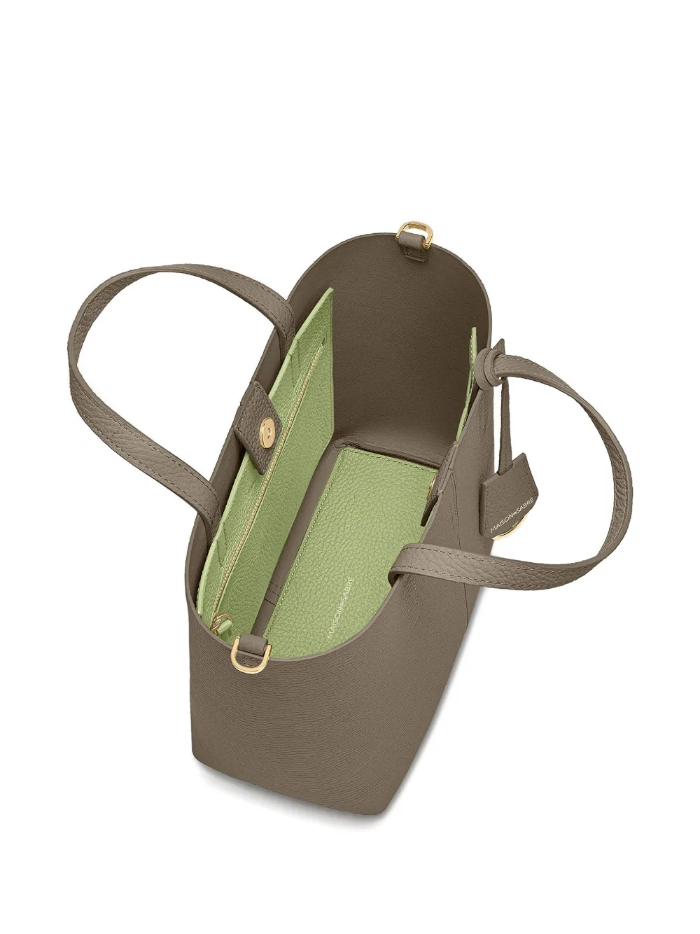 MAISON de SABRÉ Kleine Soft leren shopper Groen