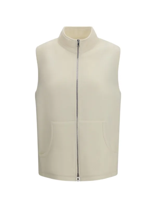 Rier Full Zip Gilet in Neutrals