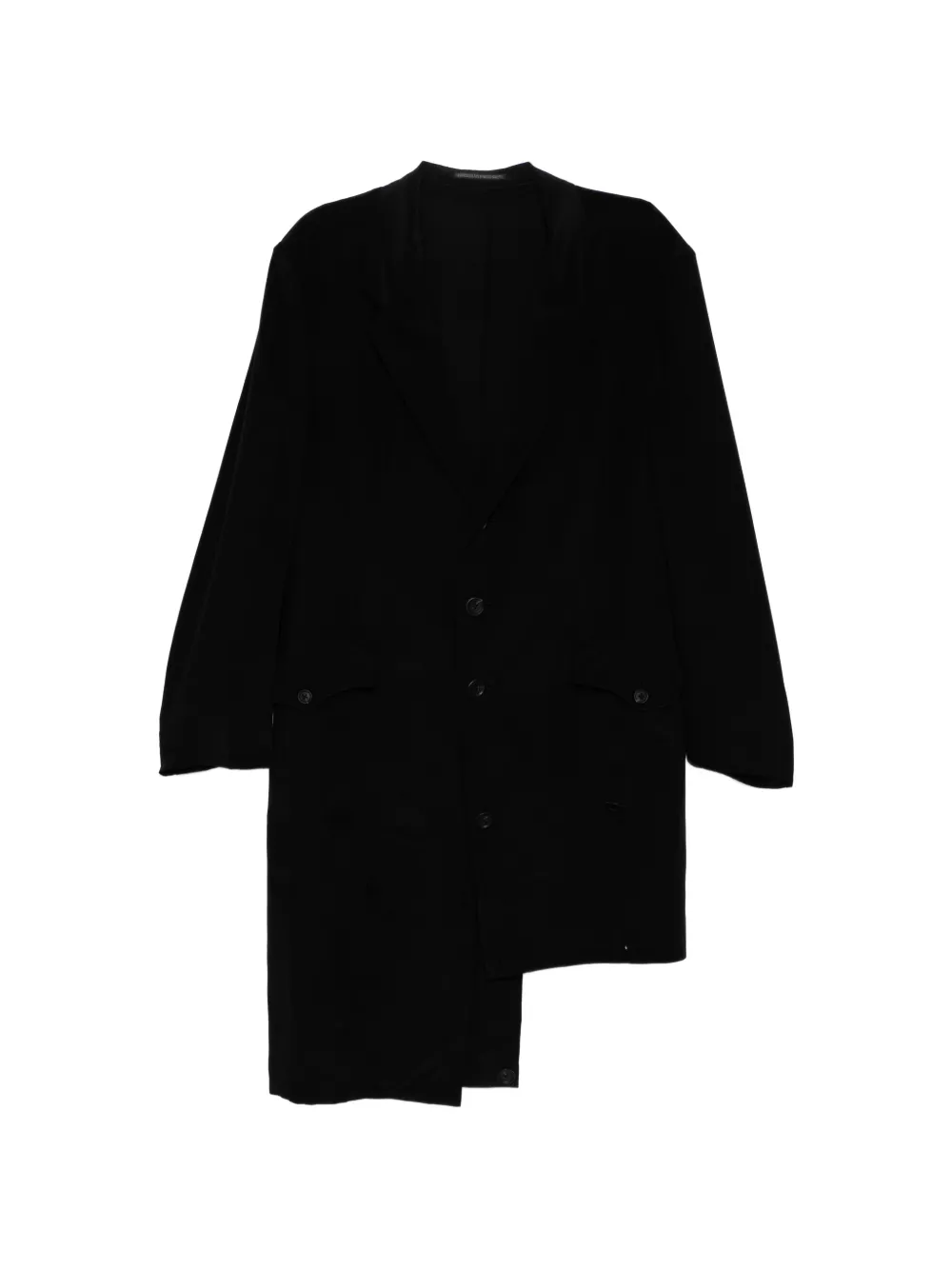 Yohji Yamamoto asymmetric hem jacket - Black