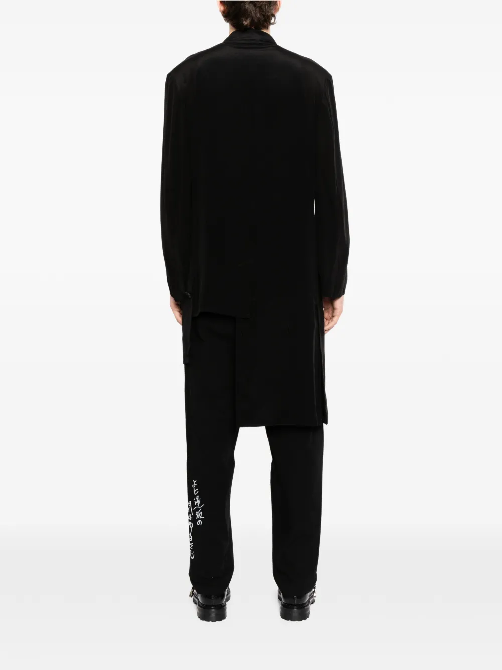 Yohji Yamamoto Jas met asymmetrische afwerking Zwart