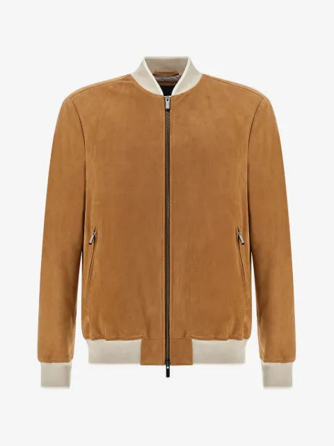 Paul & Shark aqualeather suede bomber jacket