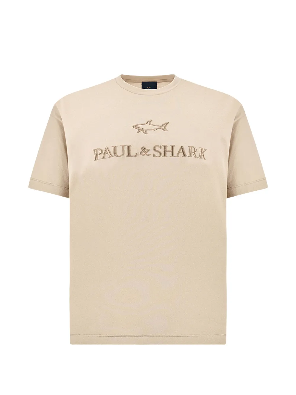Paul & Shark logo-embroidered cotton jersey T-shirt - Toni neutri