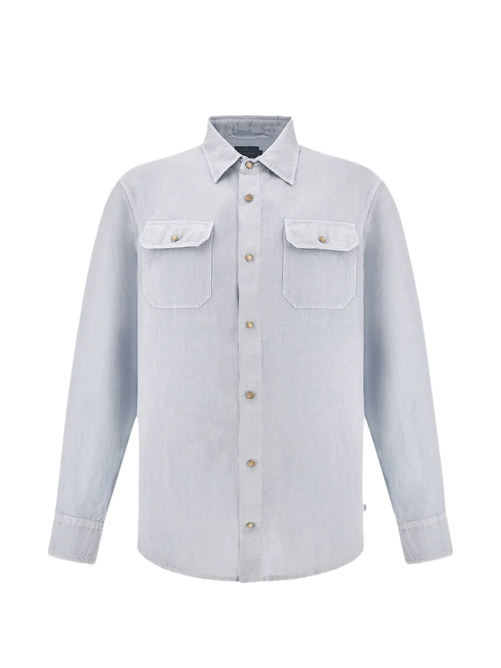 Paul & Shark garment dyed linen overshirt - Blu