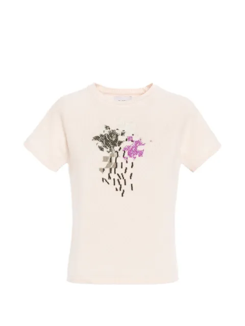 Barrie Cashmere top with floral motif