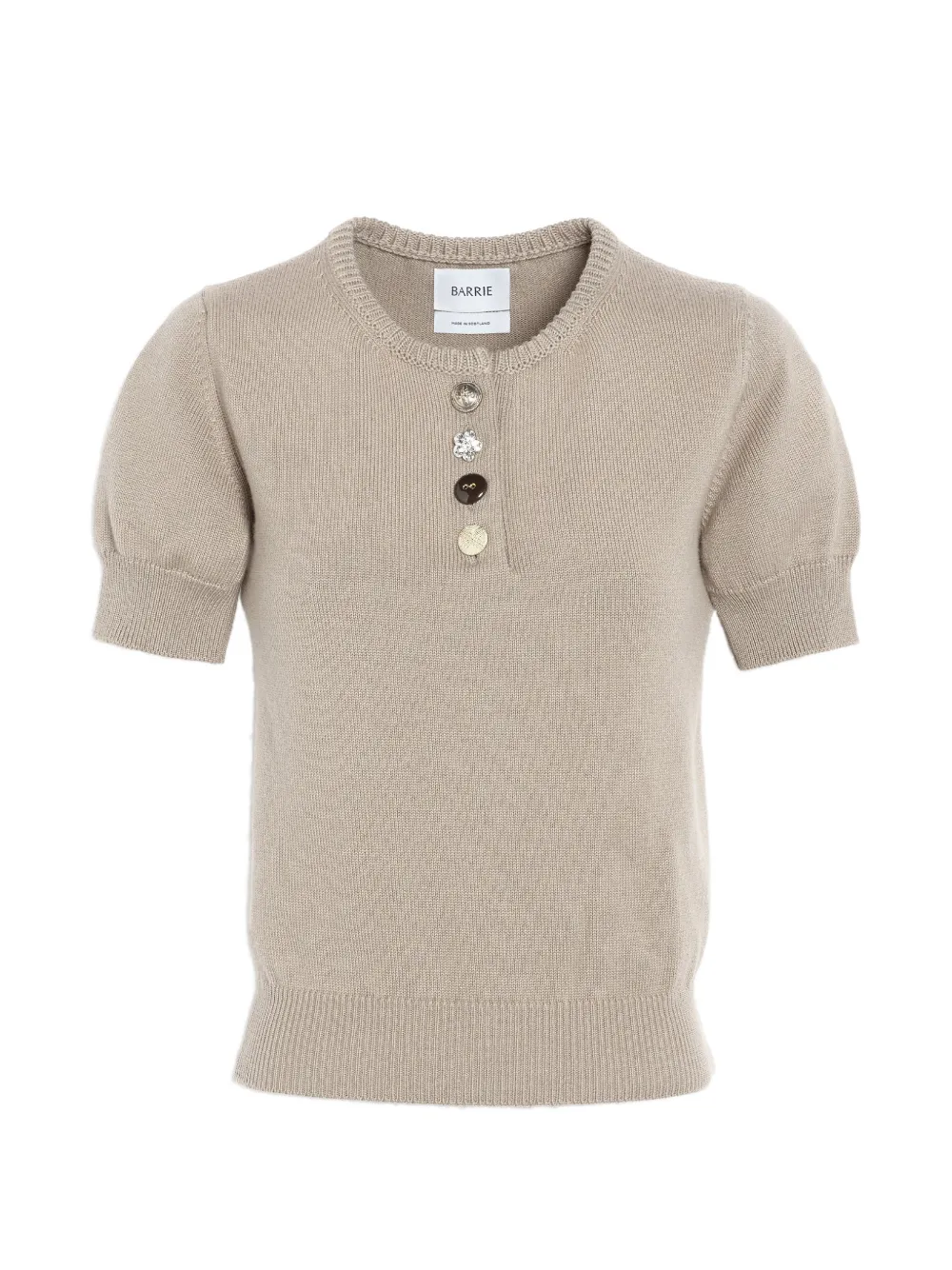 Barrie Top con bottoni - Toni neutri