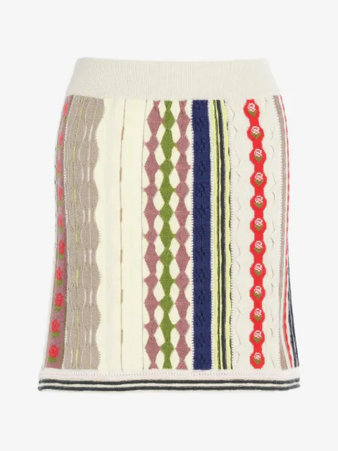 Barrie textured stripe motif skirt 