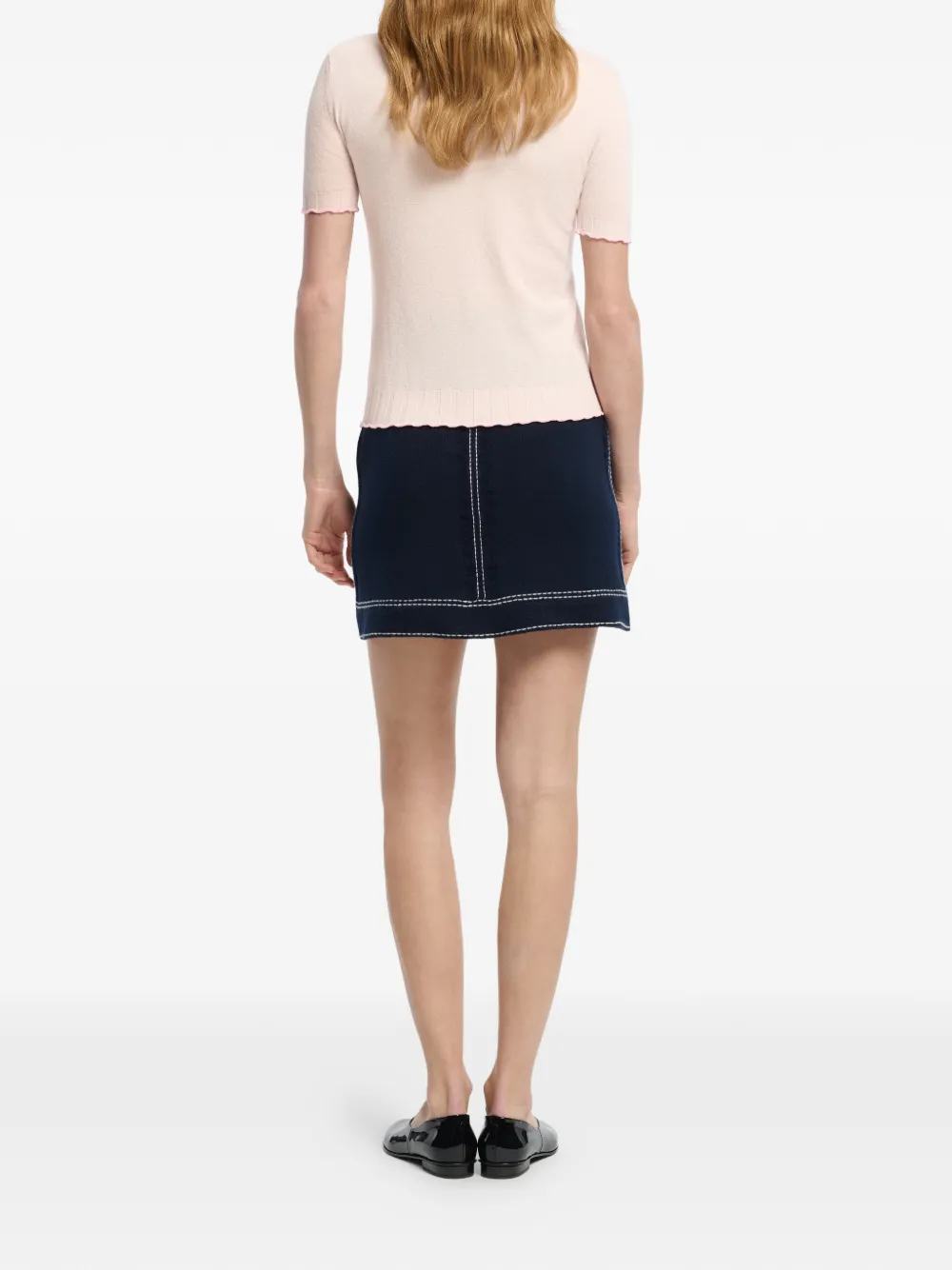Barrie Geribbelde top Roze