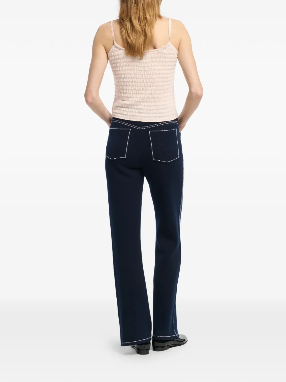  Barrie Embossed Knit Top - Pink 