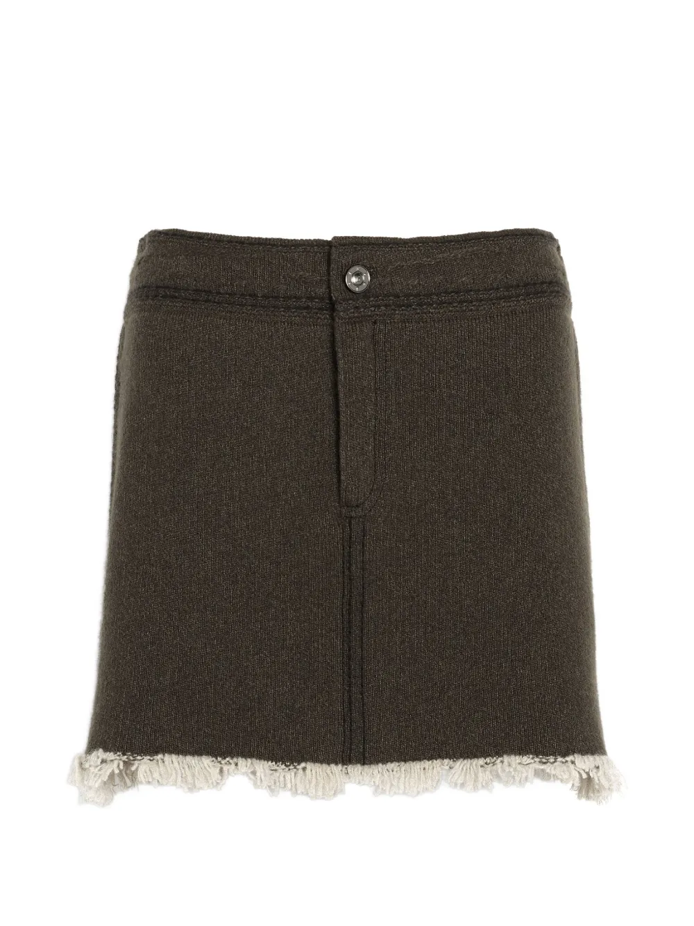 Barrie Minigonna denim con frange - Verde