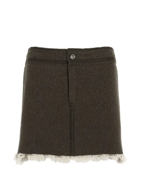 Barrie falda corta de mezclilla con flecos