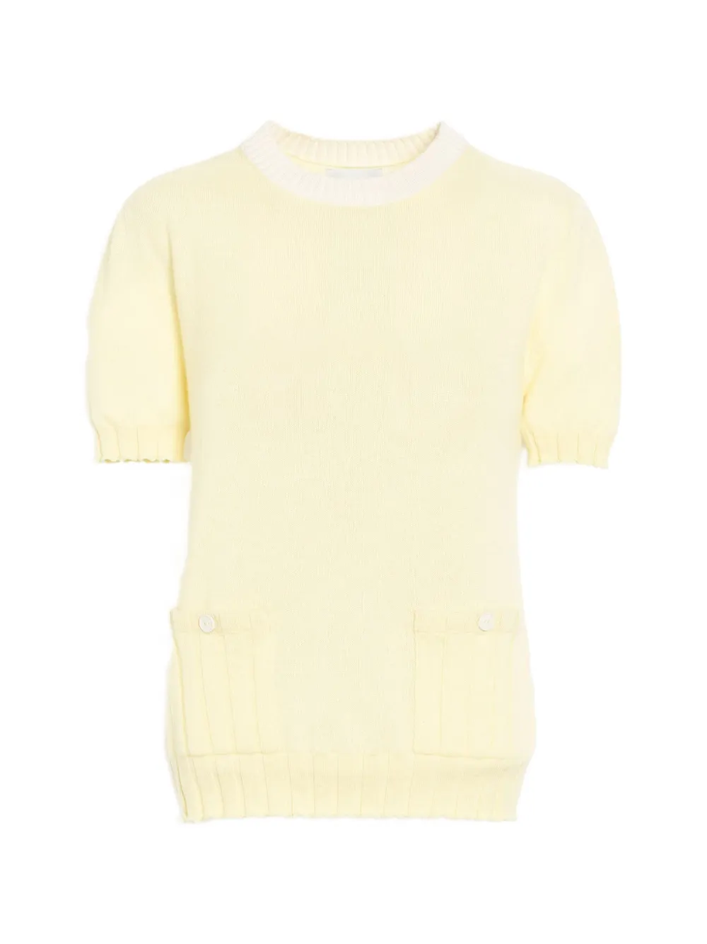Barrie Top con dettaglio a coste - Giallo