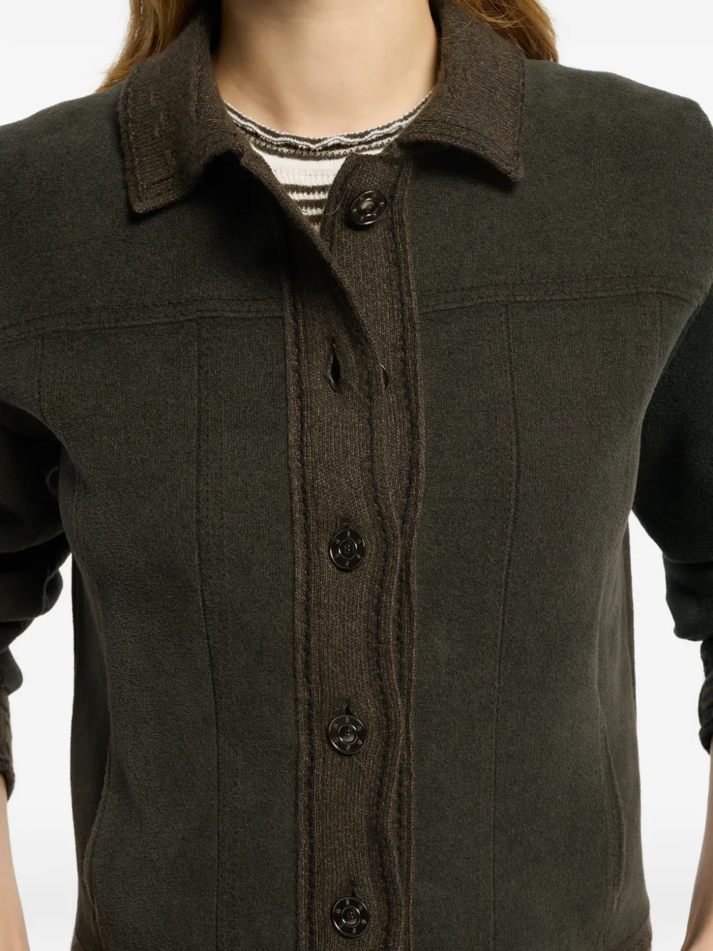 Suede-Effect Denim Jacket