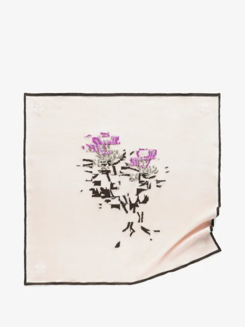 Barrie thistle motif scarf 