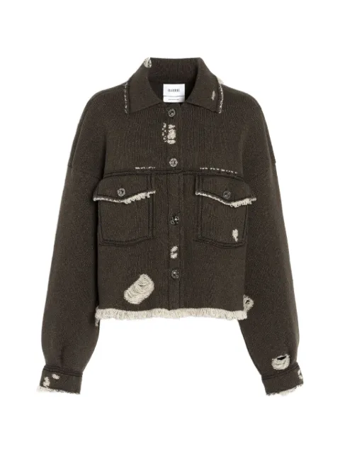 Barrie denim fringed jacket