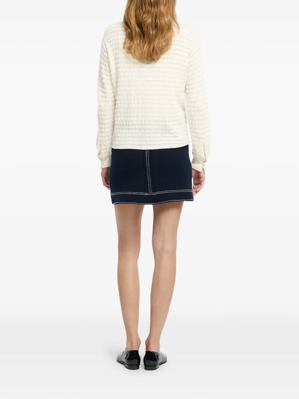  Barrie Shirt In Embossed Knit - Neutrals 