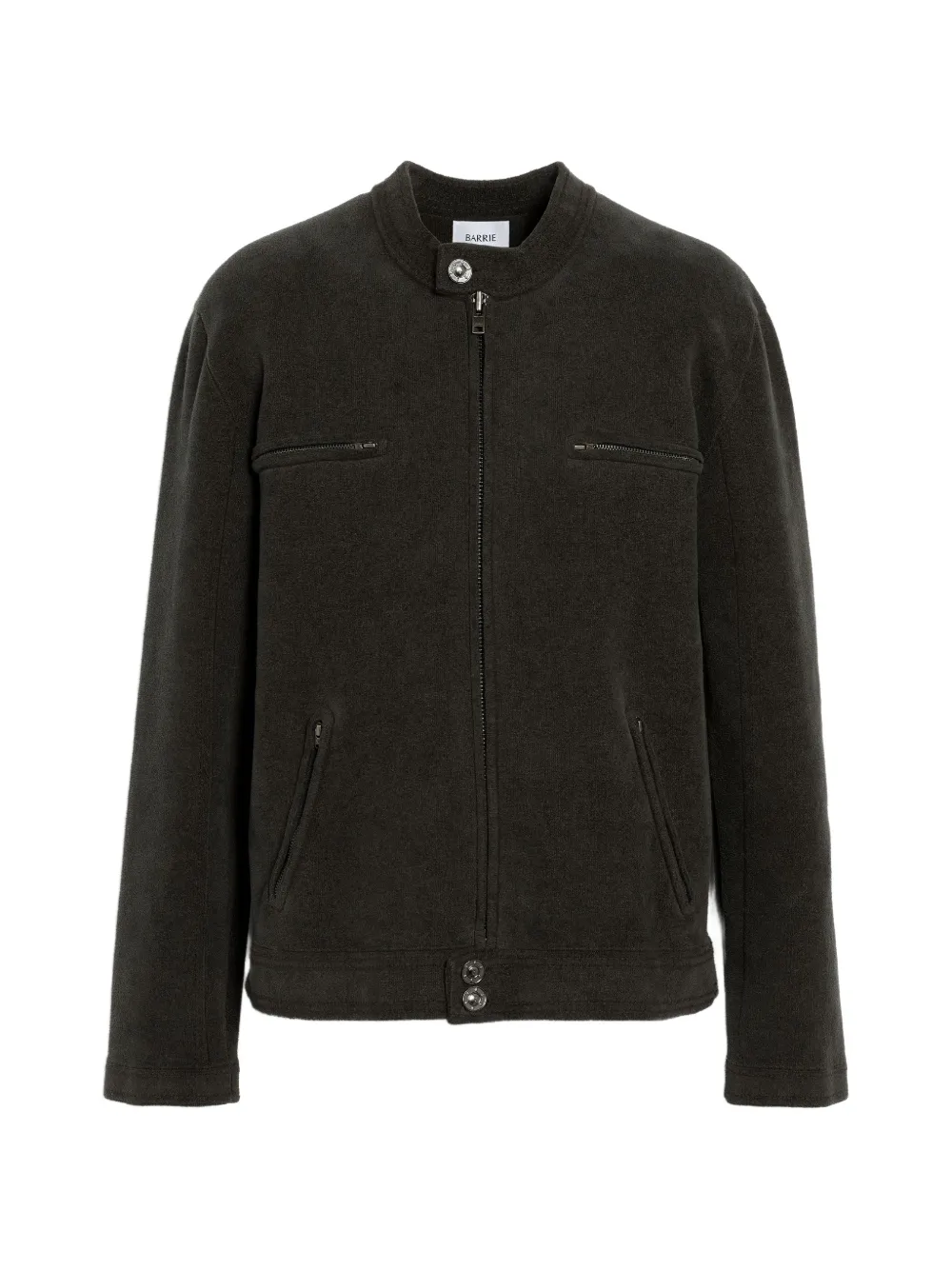 Barrie suede effect zip jacket | Brown | Image 1