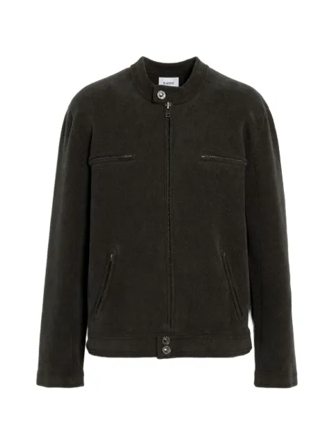 Barrie suede effect zip jacket