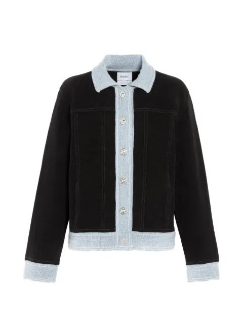 Barrie suede-effect denim jacket 