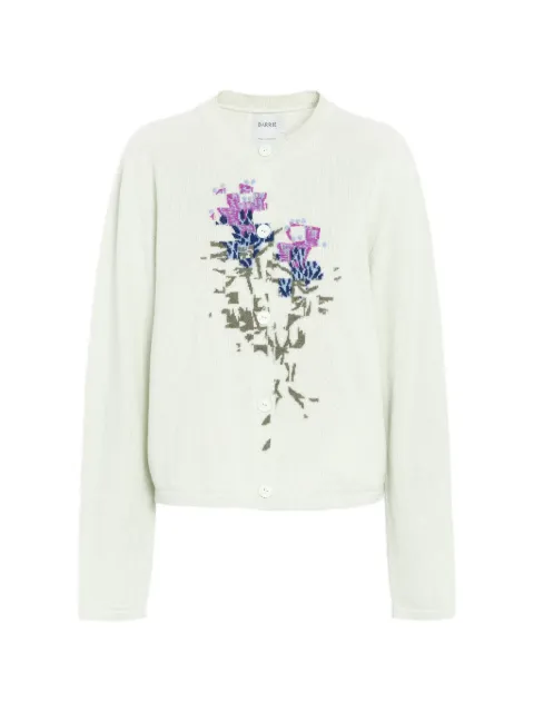 Barrie cashmere with floral motif cardigan