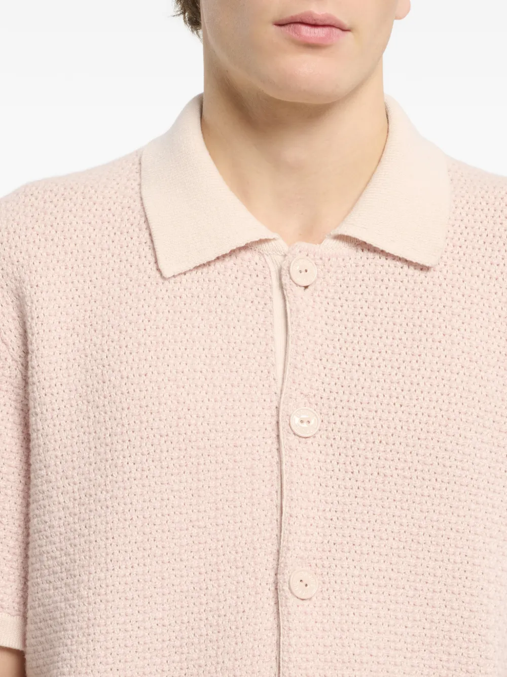 Barrie Lichtgewicht kasjmier wollen poloshirt Roze