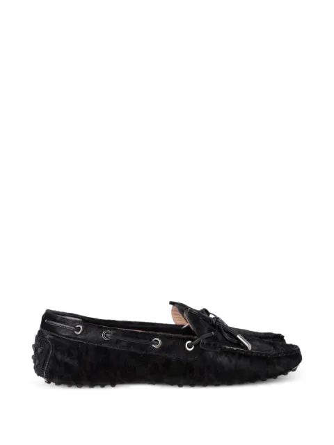 Tod's Vintage Gommino pony-hair pebbled loafers