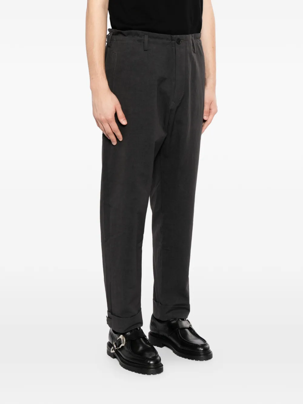 Yohji Yamamoto Broek met toelopende pijpen Grijs