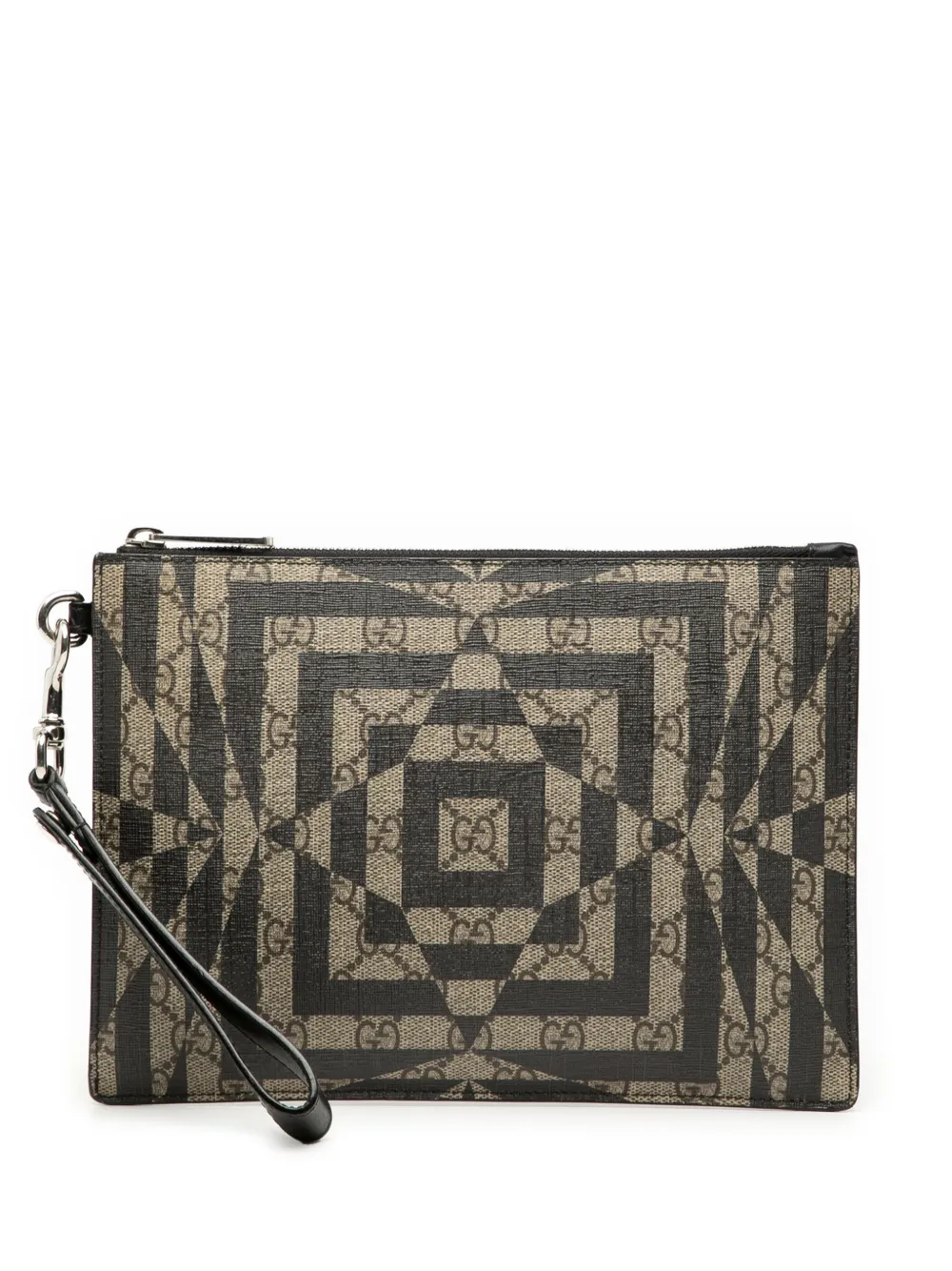 Gucci Pre-Owned 2000-2015 GG Supreme Caleido clutch bag - Marrone