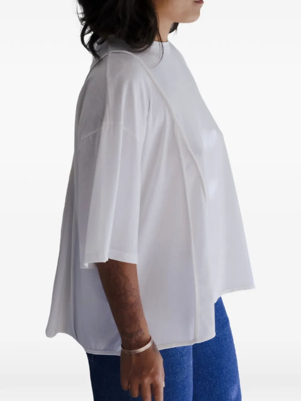 Baserange Mul Piping T-shirt - White 