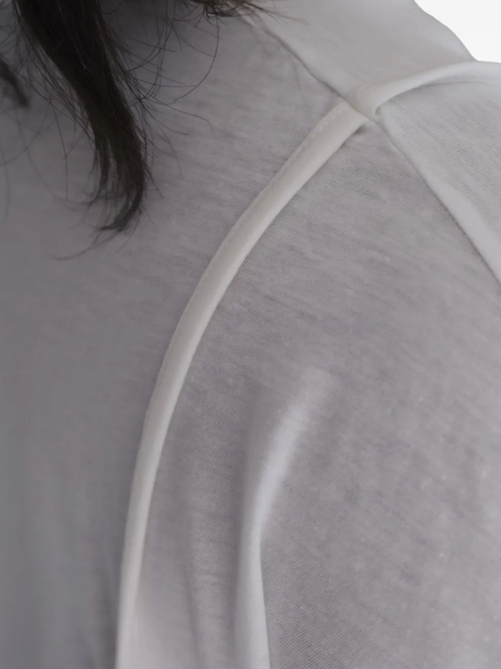 Baserange T-shirt met afwerking Wit