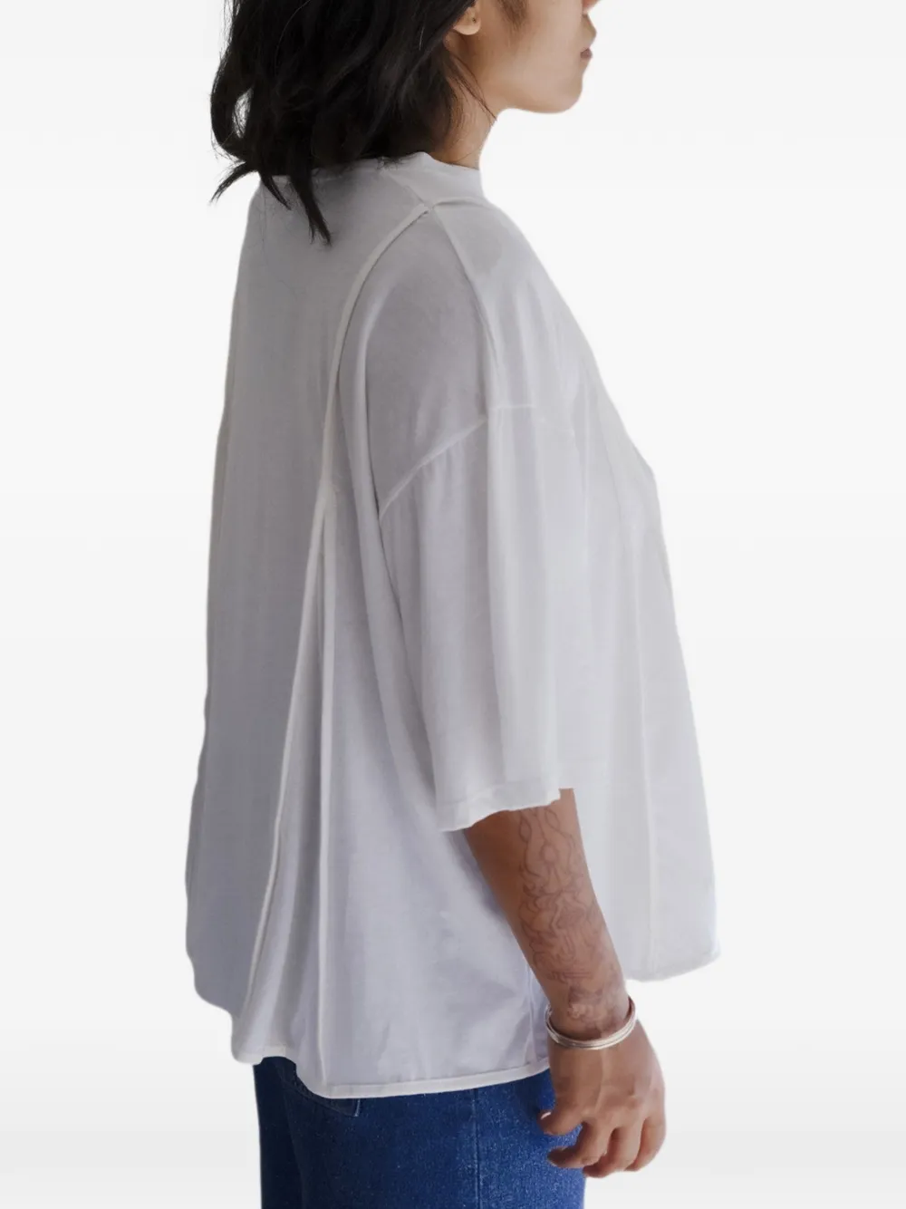  Baserange Mul Piping T-shirt - White 
