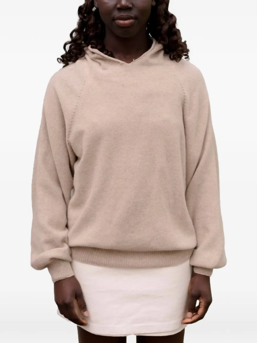 Baserange Soar merino wool hooded - Neutrals