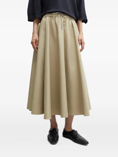 Cordera drawstring midi skirt