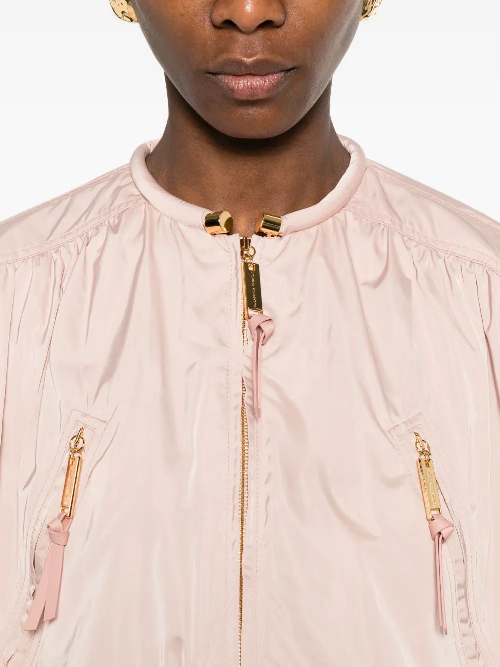 Elisabetta Franchi Bomberjack met rits Roze